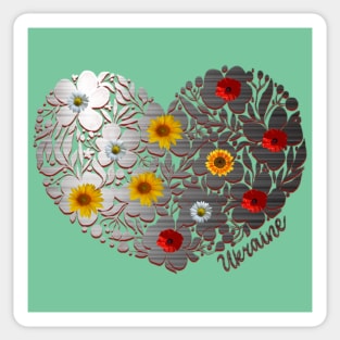 Flowers heart Sticker